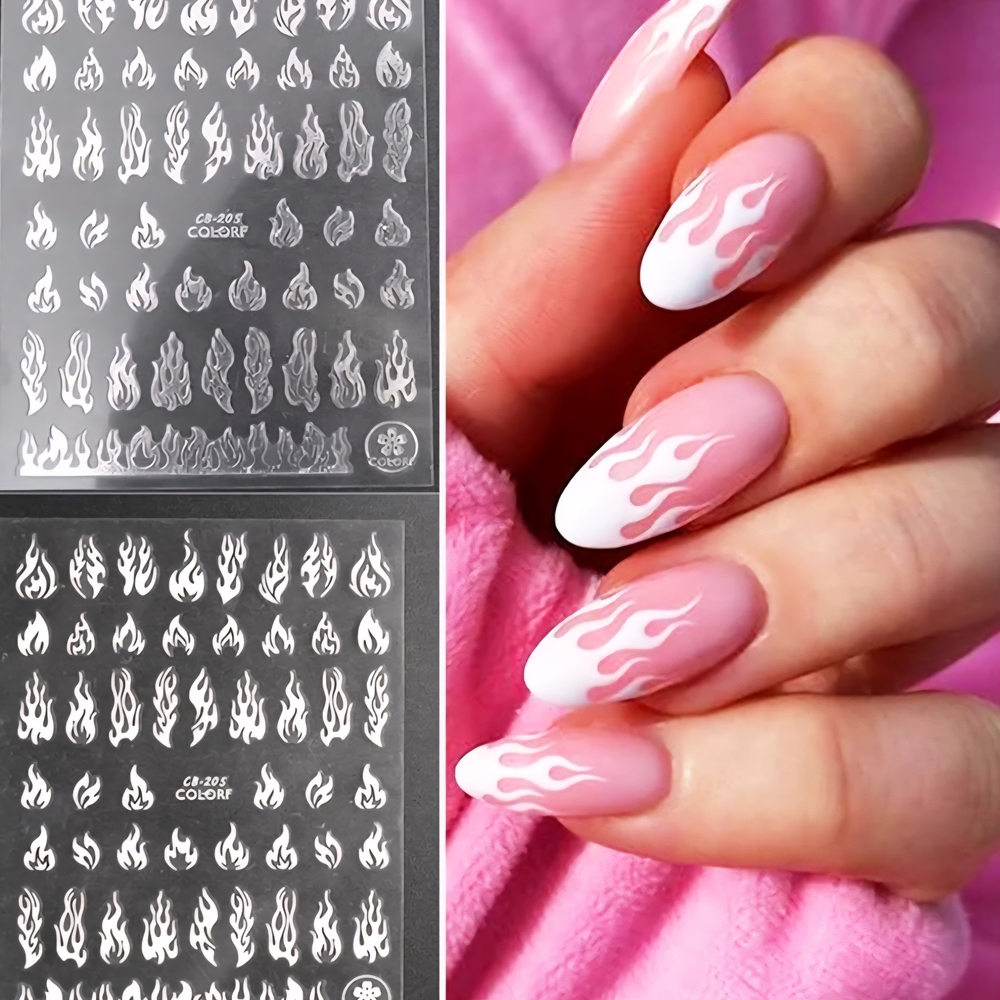 Flame and Tribal Nail Art Stickers
